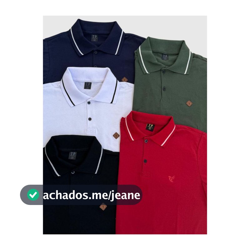 Kit 5 e 3  Camiseta Gola Polo Masculina 100% Algodão Varias Cores Camisa Basica Para Homem