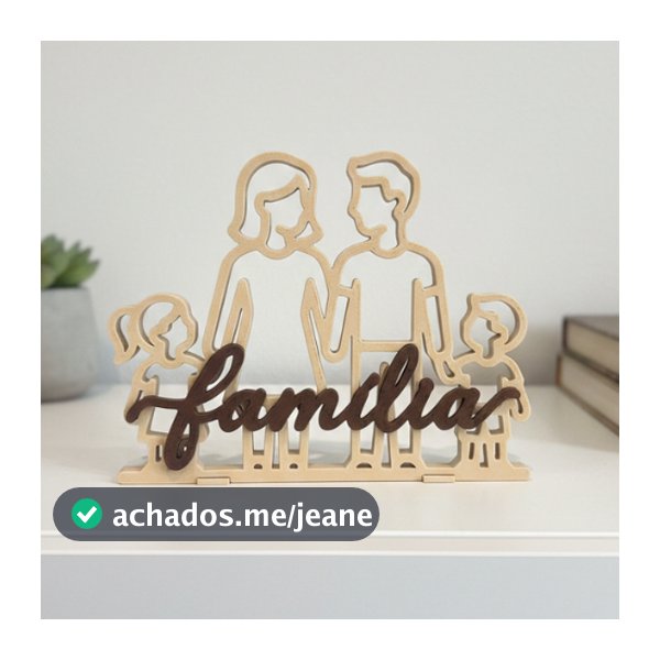Enfeite Escultura Família Decorativa Mesa Sala Minimalista Prateleira Rack Painel Nicho Aparador