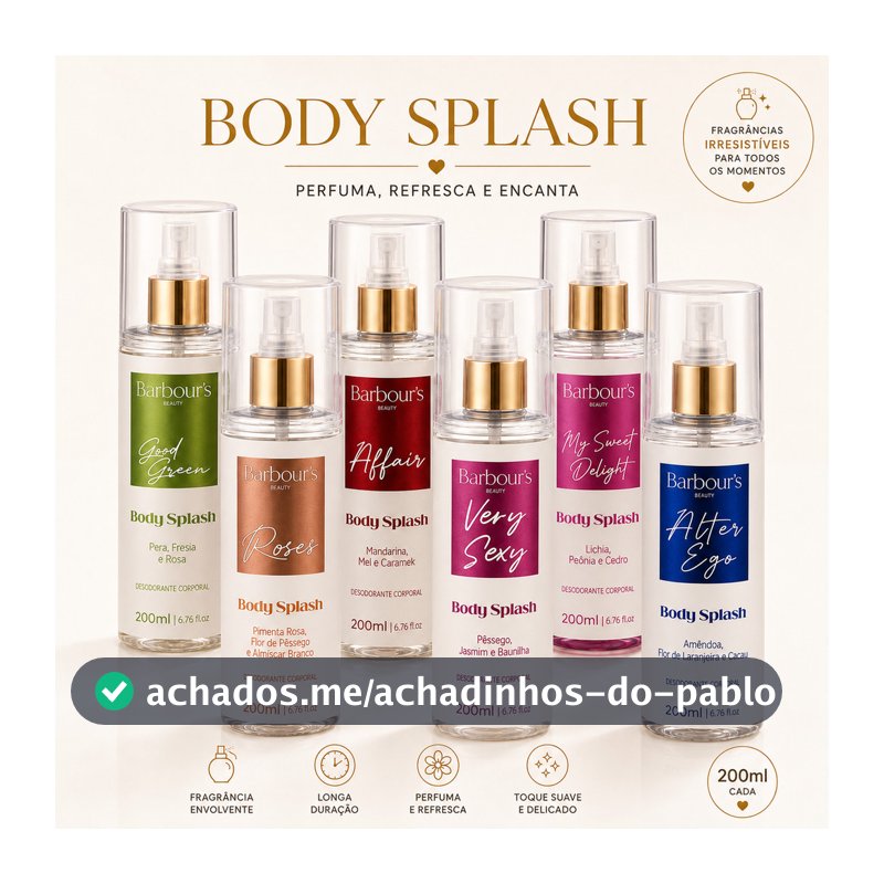 Body Splash Barbour's Beauty 200ml Feminino Perfume Desodorante Colônia Corporal
