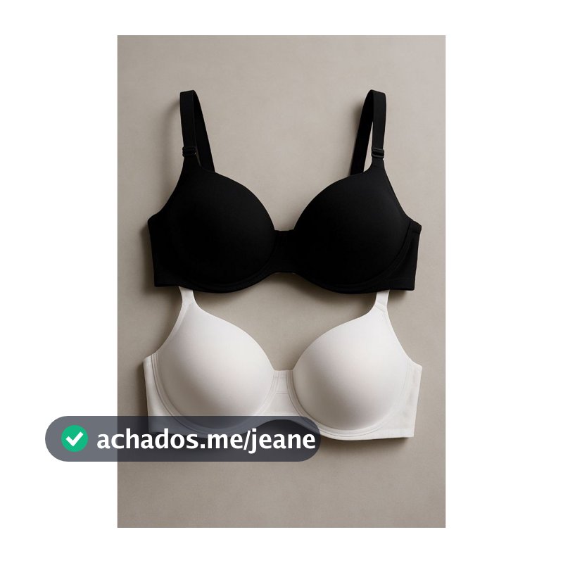 kit c/2 Ou 1 Sutiã Básico Reforçado de Microfibra Com Bojo Lingerie Promoção Direto Da Fábrica