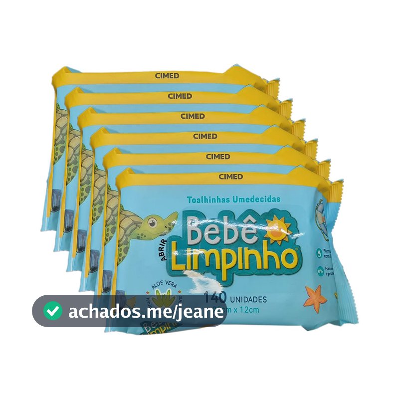 kit 840 Toalhas Umedecidas Bebê Limpinho