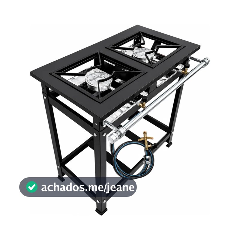 Fogão Industrial Standard Fogareiro Alta Pressão 2 Bocas Super Reforçado Queimador Caulim Oferta