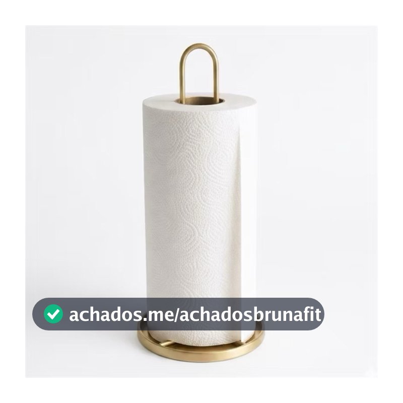 Porta Papel Toalha Luxo Suporte De Mesa Cozinha Organizador De Bancada Minimalista Metal Preto Dourado
