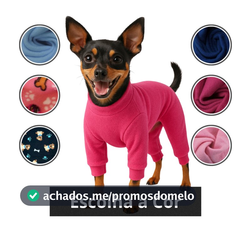 Roupinha para Pet Macacão Escolher Cor Inverno - Roupa para Macho e Fêmea - De Cachorro Pequeno a Grande Porte