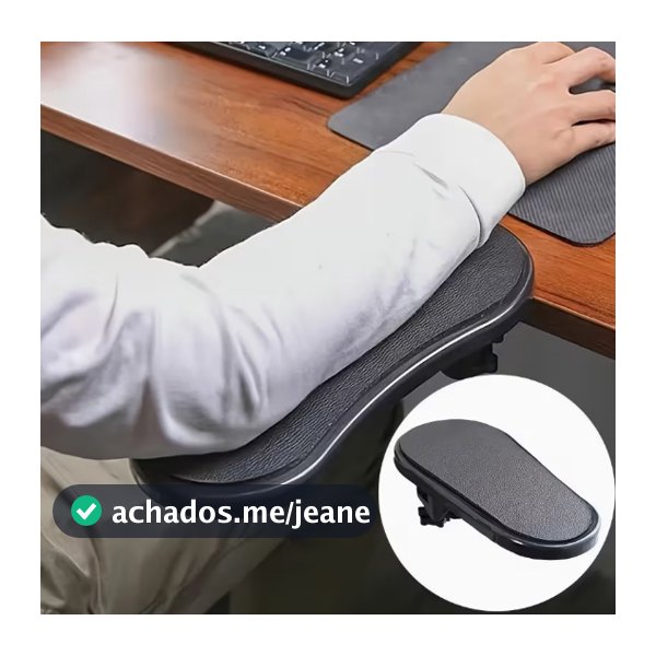 Apoio Ergonômico Para Antebraço COM Fixação EM Mesa DE Gamer Computador Notebook Preto