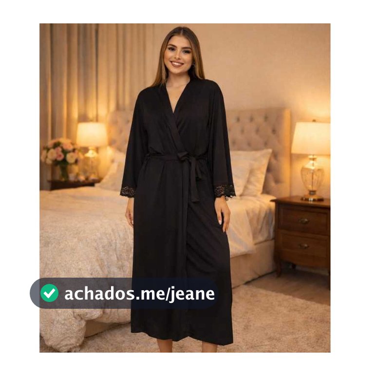 Robe Longo Roupão Kimono Feminino