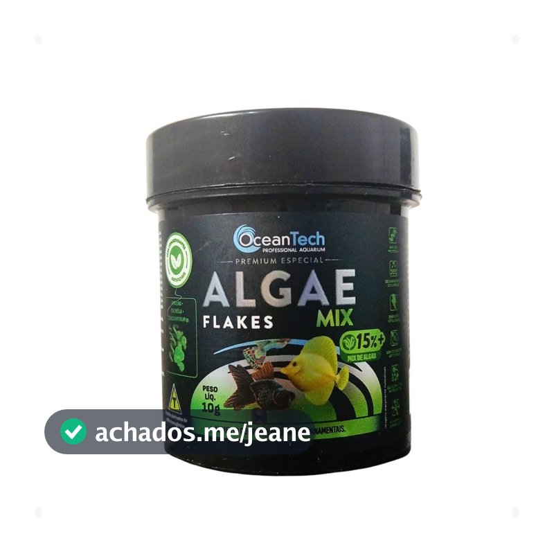 Ocean Tech Ração Algae Flakes Mix 10g Peixes Herbívoros