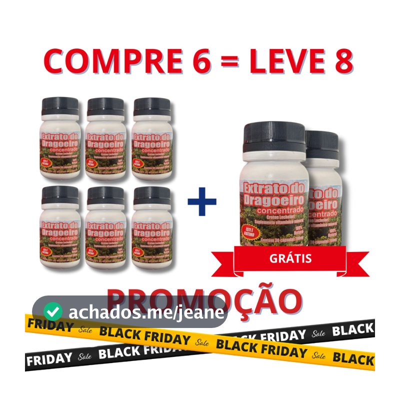 Kit 8 Un Extrato De Dragoeiro Concetrado Natural Em Cápsulas Original - Suplemento Natural