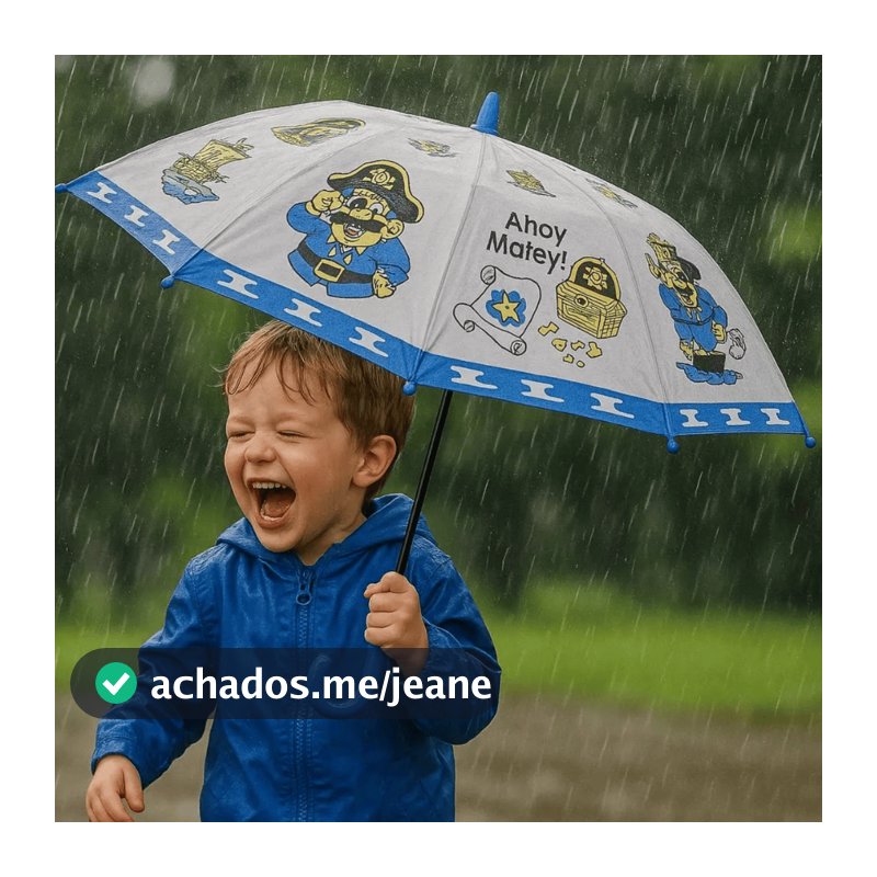 Guarda Chuva Infantil Automático Transparente Resistente Estampas Fofas