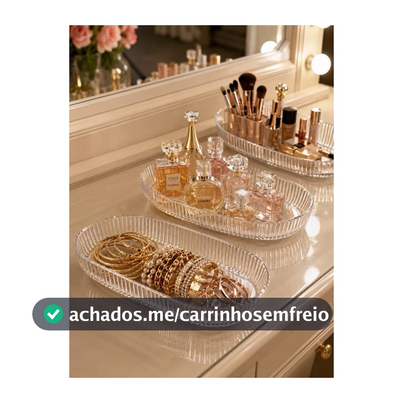 Kit 3 Organizadores Acrílico Luxo Para Perfumes Maquiagem Pulseiras Penteadeira ENVIO IMEDIATO