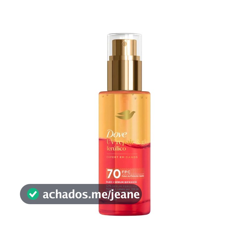 Óleo e Sérum Bifásico Dove UV Repair & Glow + Ferúlico Frasco 110ml Spray
