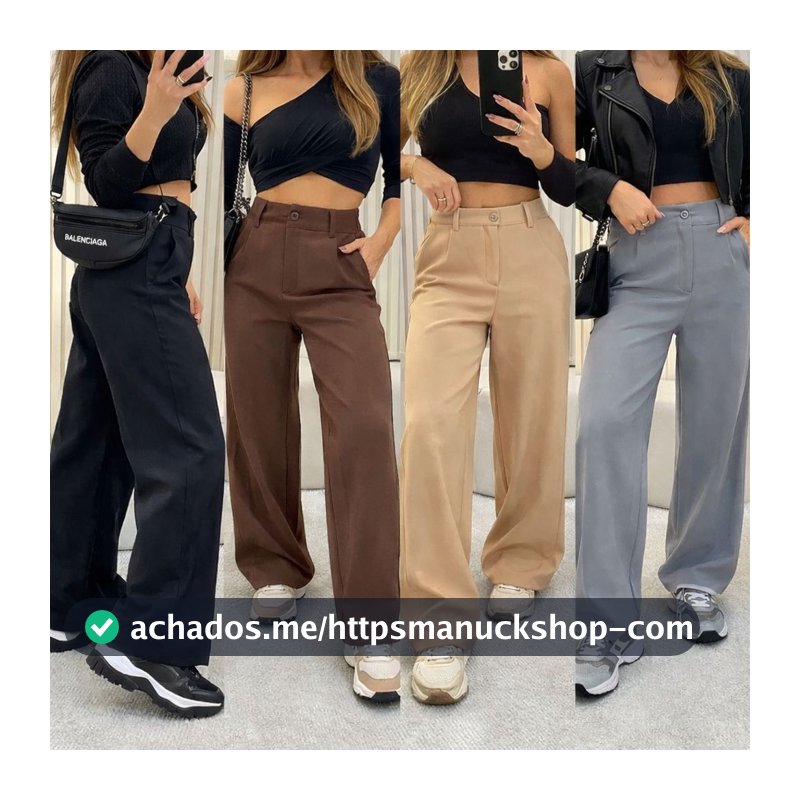 Calça Pantalona Alfaiataria Premium Com Bolso PROMOÇÃO ENVIO ENVIO IMEDIATO