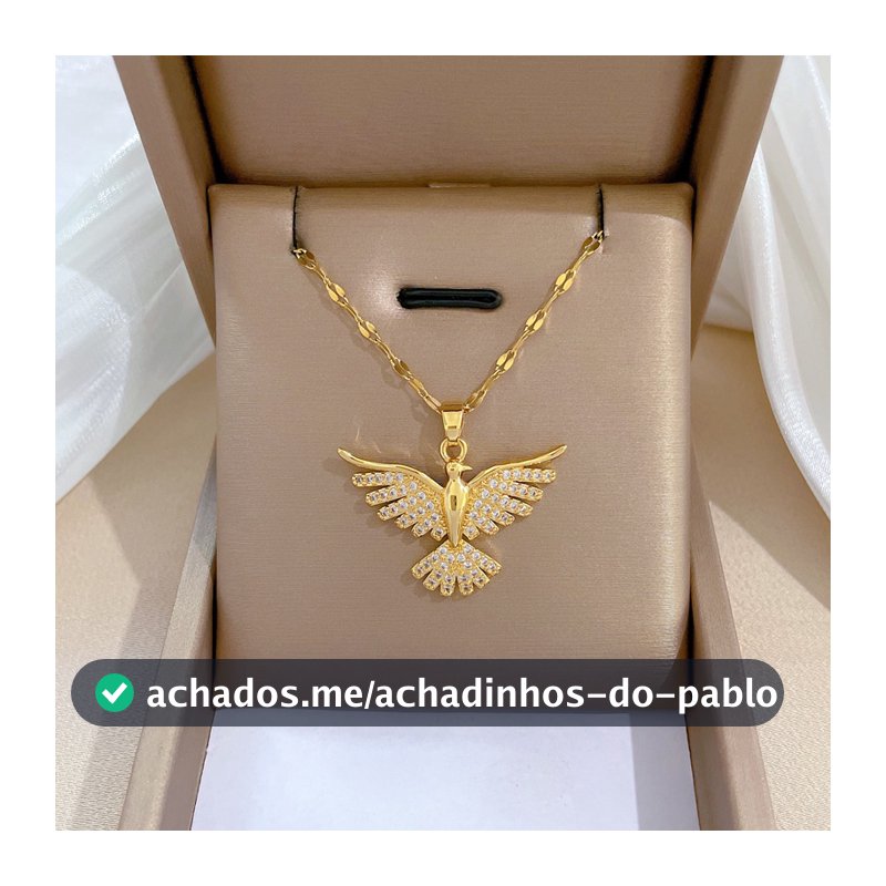 Colar De Aço Titânio Phoenix Spread Wings Banquete De Luxo Leve Casamento Influenciador Feminino De Cadeia De Clavícula