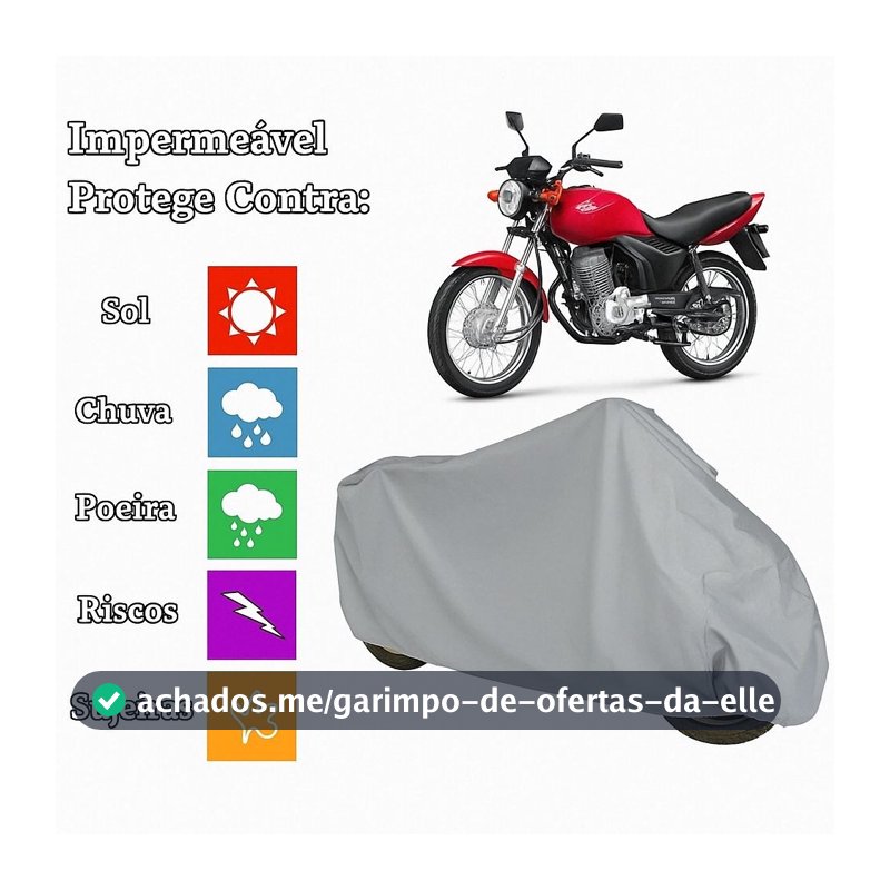 Capa de Moto 100% Impermeável  Com Proteção UV Sol/Chuva/Poeira - Auto Style