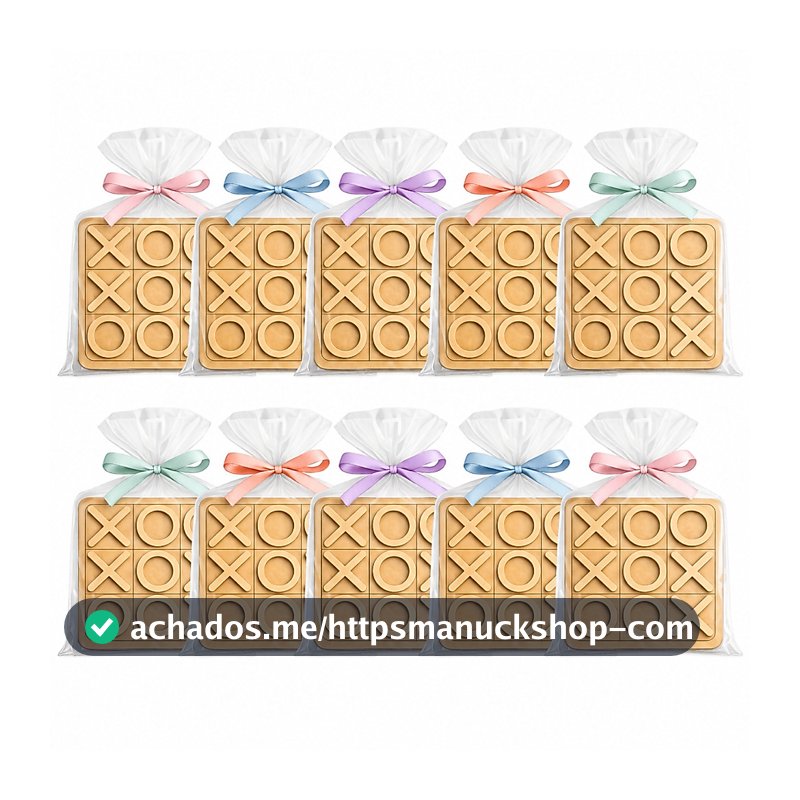 Kit 30 Jogos da Velha com Tabuleiro 10x10 em MDF 2,7 mm Presentes/Lembrancinhas/Jogos Educativos