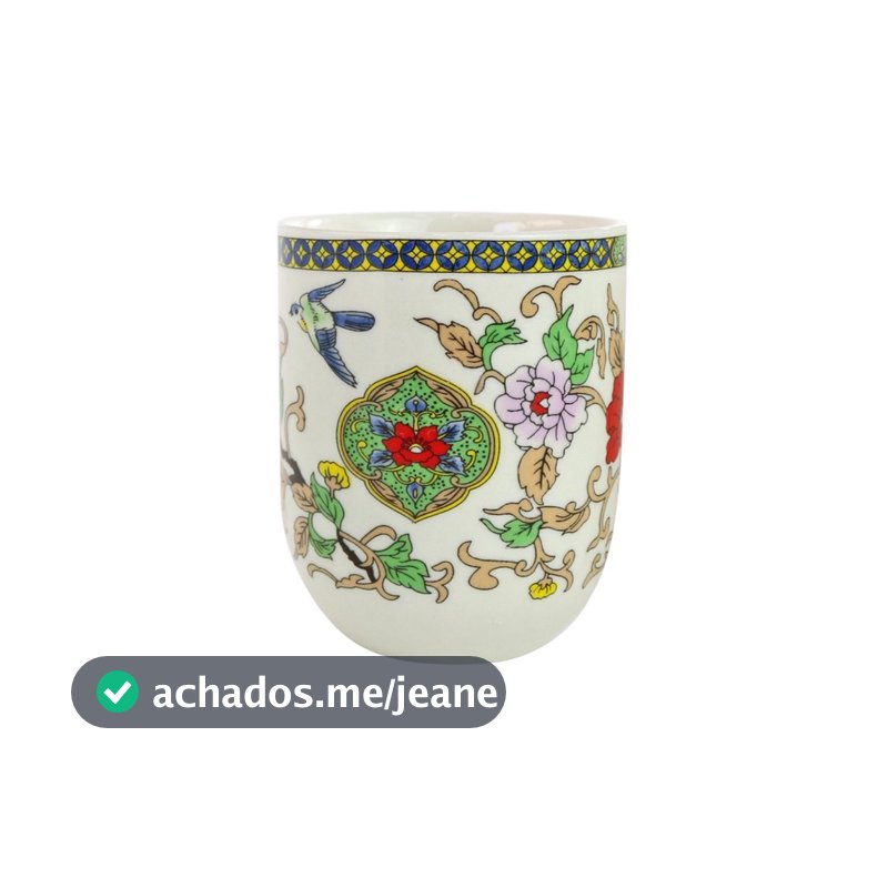 Caneco/Copo Jardim 150ml Amanhecer Imperial de Porcelana