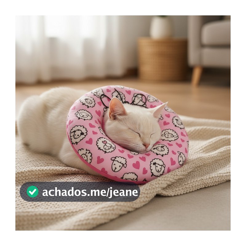 Colar Elizabetano Macio Ajustável Pós-Cirúrgico para Cães e Gatos | Confortável P M G