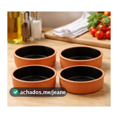 Jogo de Bowls Cerâmica 4 Peças 80ml Molho Sobremesa Petisco Organizador Cozinha Utilidades Doméstica