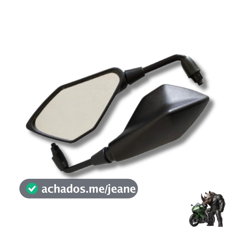 Retrovisor Honda Dafra Kawasaki e Suzuki -  Z400 Fixo 90 Graus Rosca Honda - Par