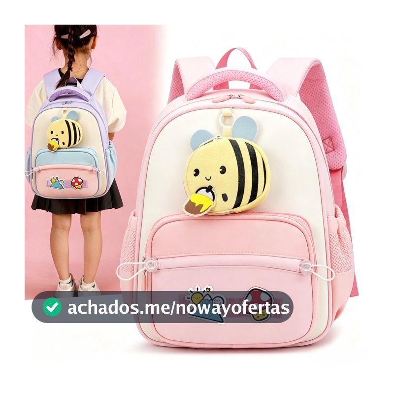 Mochila Infantil Animal Cartoon Mochila Escolar Pré Escolar para Crianças