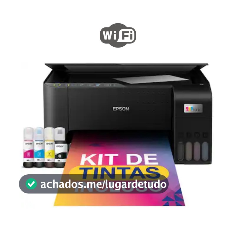 IMPRESSORA MULTIFUNCIONAL JATO DE TINTA  ECOTANK  EPSON L3250  Bivolt + KIT DE TINTA