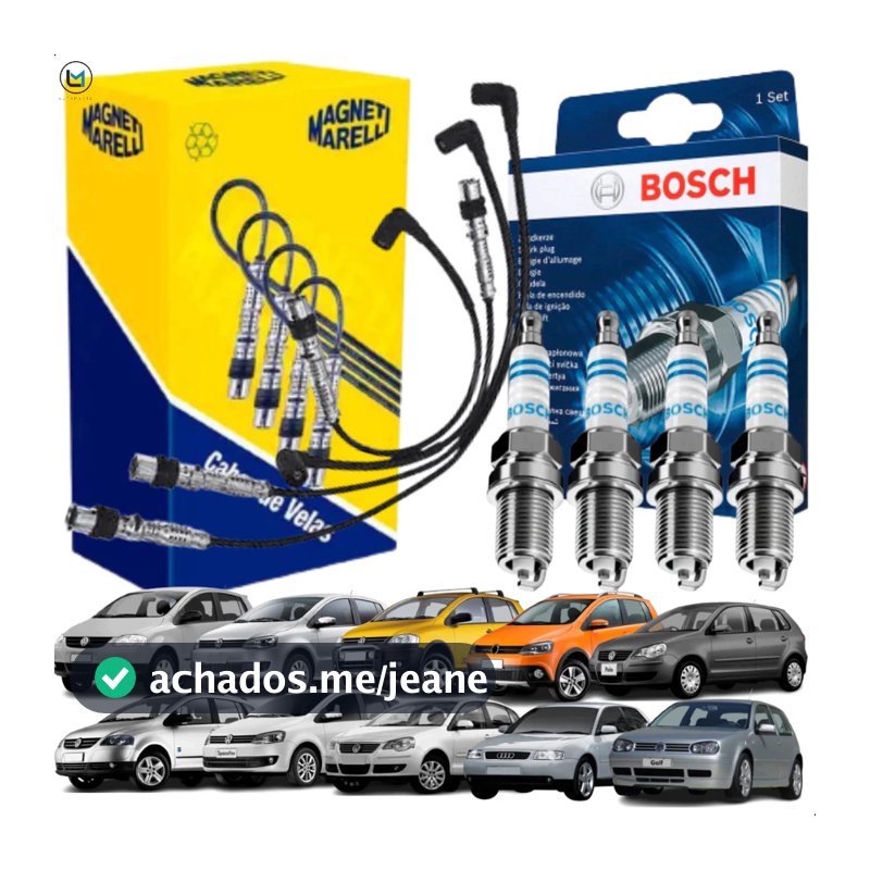 Kit Jogo Cabo E Vela De Ignição Original Fox Crossfox Gol G4 G5 Spacefox Polo Golf Saveiro