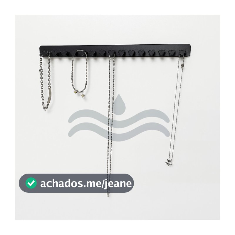 Organizador de Joias para Pendurar Coração de Parede Expositor de Anéis Suporte para Colares e Pulseiras Dupla face