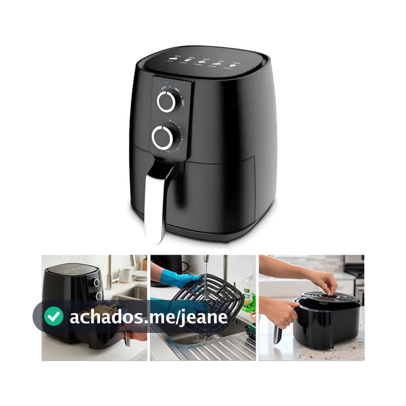FRITADEIRA ELETRICA AIR FRYER  ATIADERENTE 1700w 3,8 LITROS