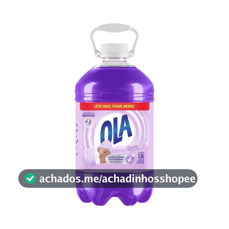 Sabão Líquido para Roupas Finas e Delicadas Ola Bebê Lavanda 3,8l