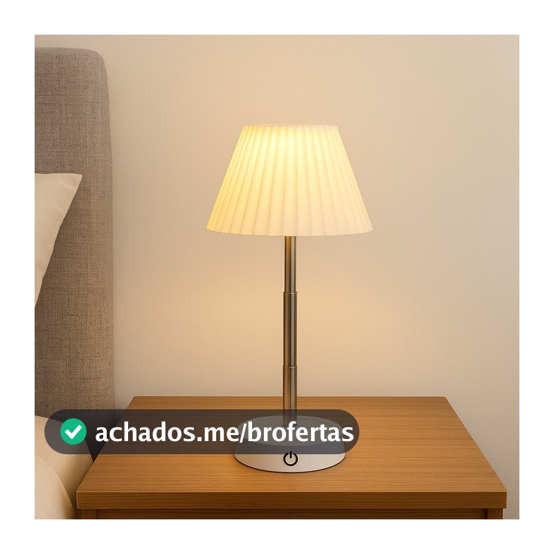 Luminaria e Abajur com Botão Touch e Iluminação Aconchegante Decoração e Iluminação