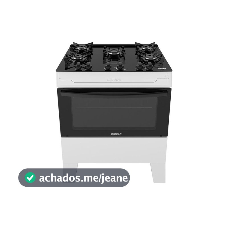 Fogão Itatiaia 5 Bocas Electra Glass Plus Branco Bivolt