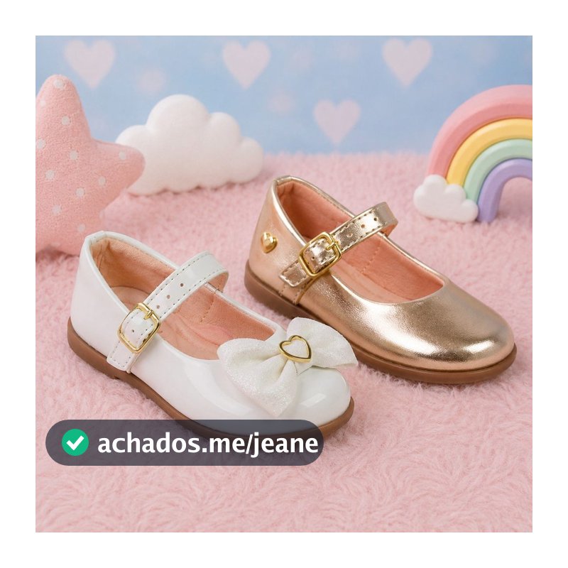 Kit 2 pares Sapatilha Feminina Menina Daminha para Batismo, Festa e Casamento Verniz Confortável do 18 ao 34