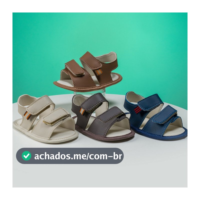 Sandália Papete Masculina Infantil Para Bebês Menino Criança Confortável Lisa Shoes Envio Imediato