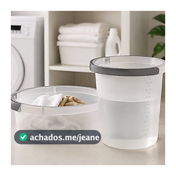 Kit Balde 8,5L + Bacia 5L Reforçado Limpeza, Casa, Lavanderia e Organização  Alta Resistência