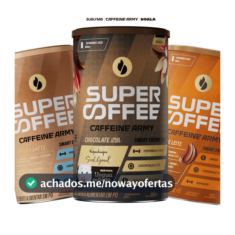 SuperCoffee (380g) - Todos os Sabores - Economic Size - Energia e Foco para o Seu Dia Mais Produtivo - Caffeine Army