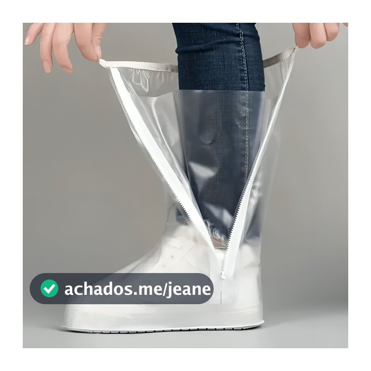 Capa Chuva Sapato Premium Protetor Pé Tênis Moto Adulto Impermeável Motoqueiro Calçado
