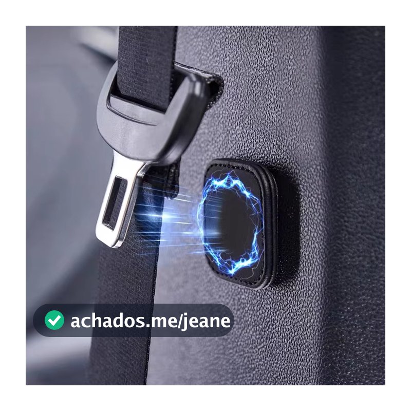 2 peças suporte magnético para cinto de segurança de carro, clipe de fixação de couro PU, limitador de cinto de