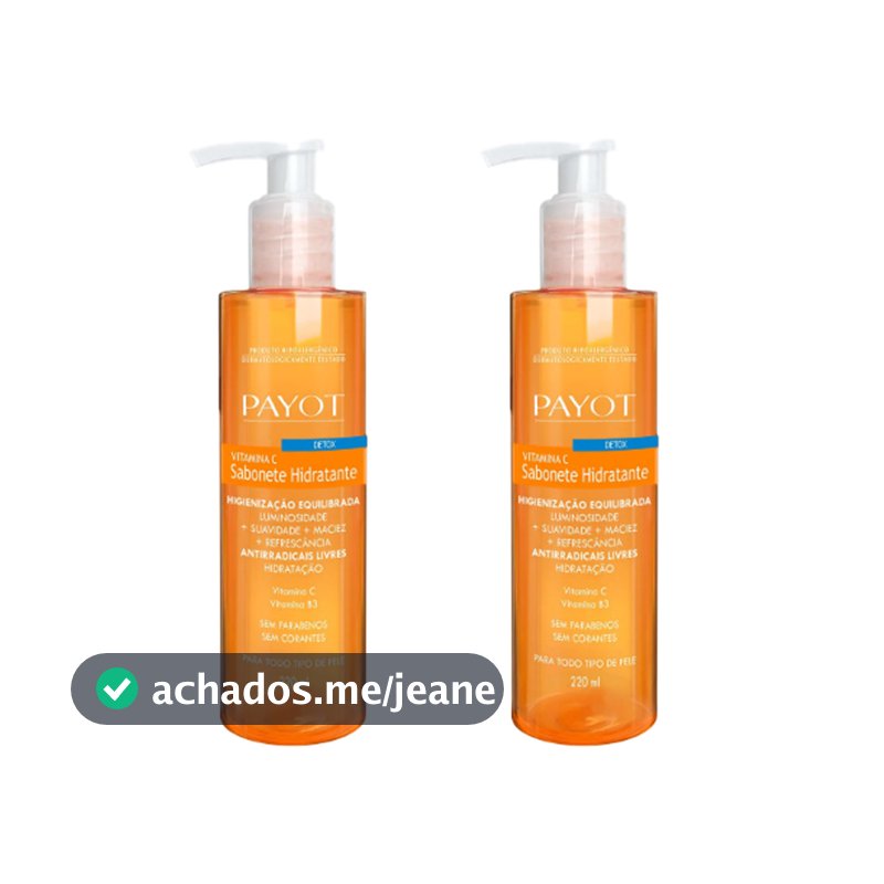 Kit com 2 Sabonete Liquido Vitamina C Payot Hidratante Detox