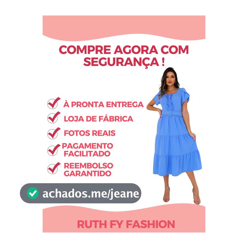 Vestido 3 Marias Liso Longo Com Botões Forrados e Cinto com Detalhe em Babado Moda Evangélica Casual