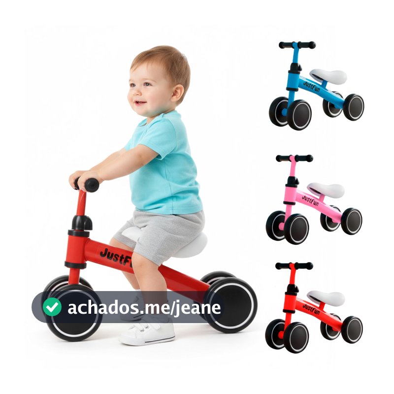 Bicicleta De Equilíbrio Infantil Andador Sem Pedal 4 Rodas Aprender a Andar Azul Rosa Vermelho Bebê Presente Bike