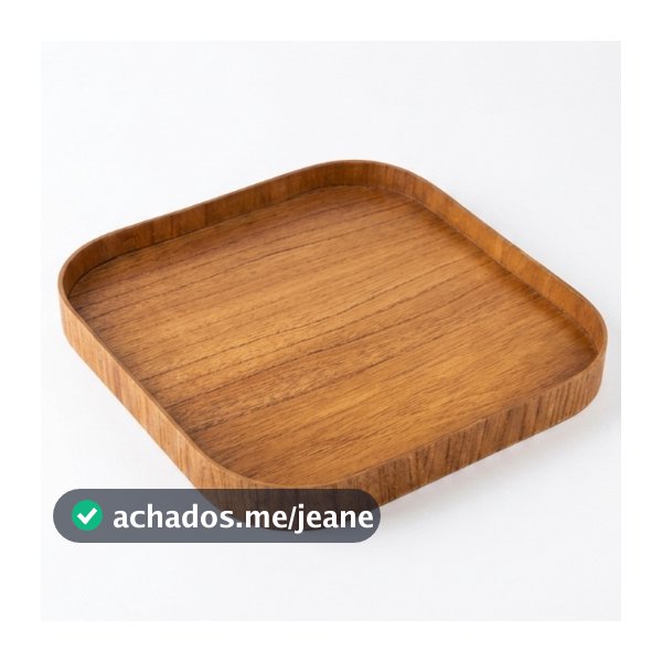 Bandeja Madeira Quadrada 30x30cm Para Organização E Decoração De Ambientes Internos