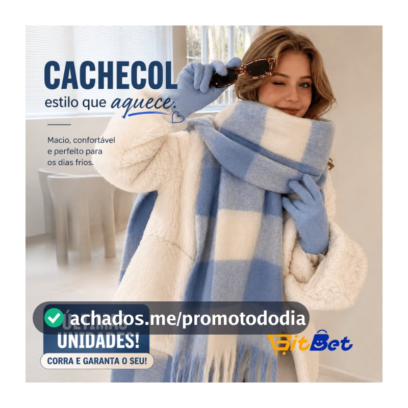 Cachecol Xadrez Feminino Inverno Macio Cachecol de Lã Luxo Quentinho INVERNO-12