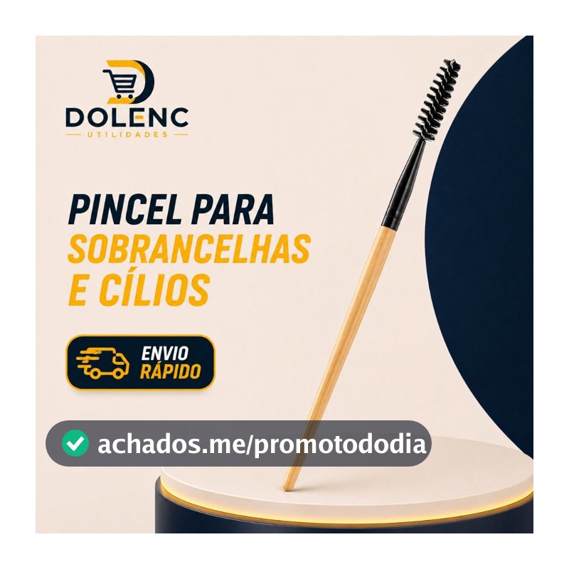 Pincel Escovinha para Sobrancelhas e Cílios Maquiagem 2 em 1