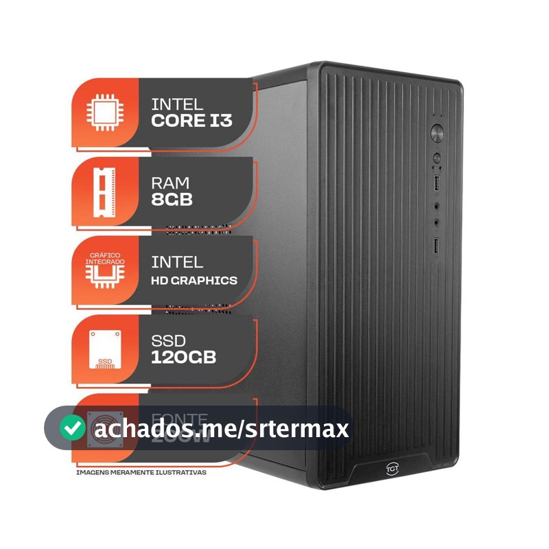 PC Home Essential S, Intel Core i3, 8GB DE RAM, SSD 120GB