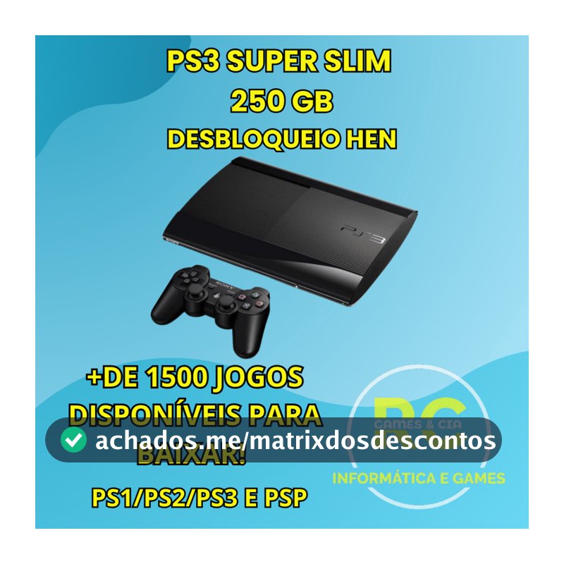 PS3 - PLAYSTATION 3 14000 JOGOS DESBLOQUEIO HEN