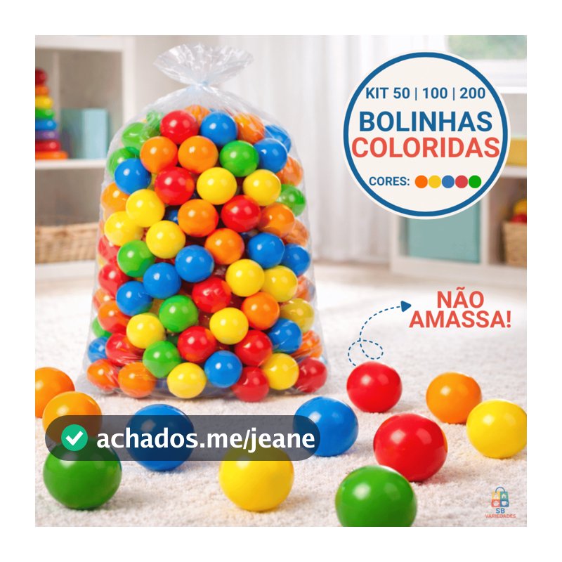 Kit 50/100/200 Bolinhas De Plástico Para Piscina Infantil Sortida