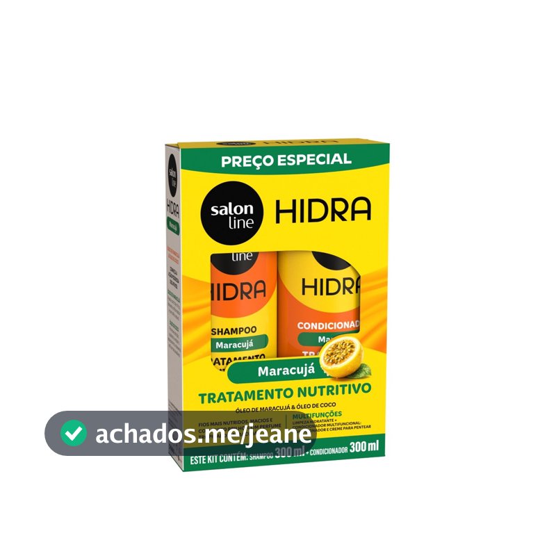 Kit Shampoo e Condicionador Hidra Maracujá Tropical 300ml