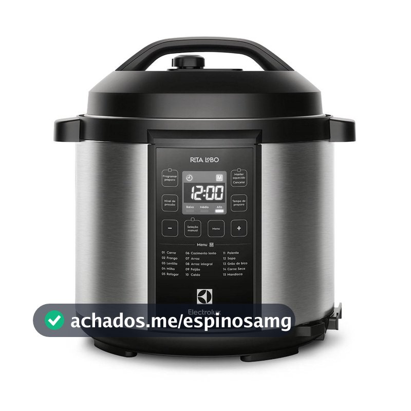 Panela de Pressão Elétrica Electrolux por Rita Lobo 6L Preta Experience Digital (PCC20)