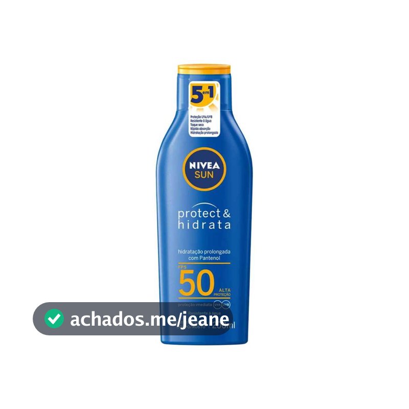 Protetor Solar NIVEA Protect & Hidrata FPS 50 200ml Proteção UVA/UVB Hidratação Diária URB