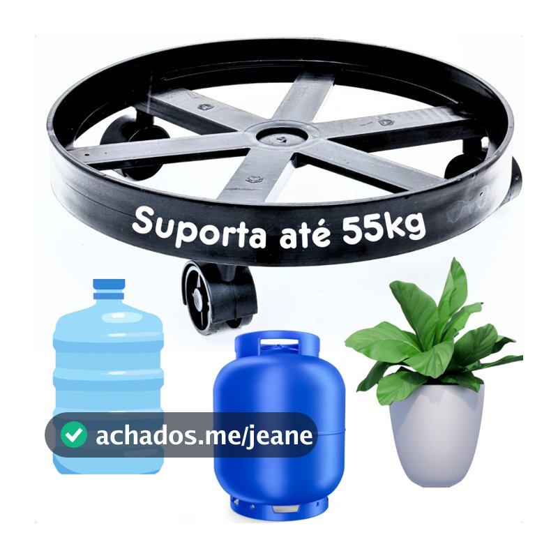 Suporte Para Botijão Bujão Butijão De Gás Vasos Galão Base Apoio Com Rodinha Resistente Carrinho Para Plantas Versátil